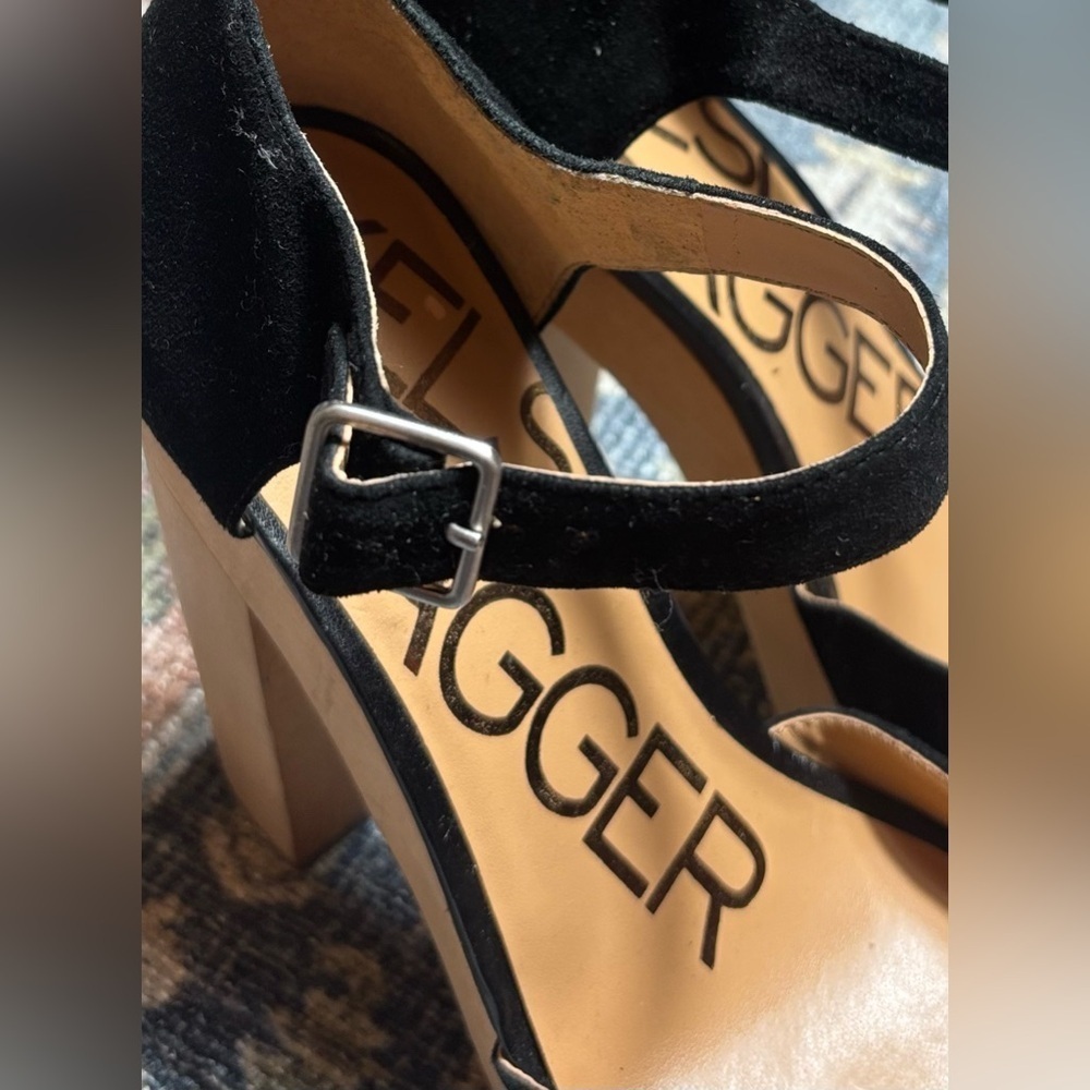 Kelsi Dagger Leather Wood Platform Shoes – Size 8.5 New - Picture 4 of 6